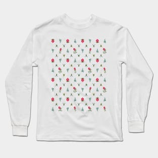 Simple Protea Flower Pattern Long Sleeve T-Shirt